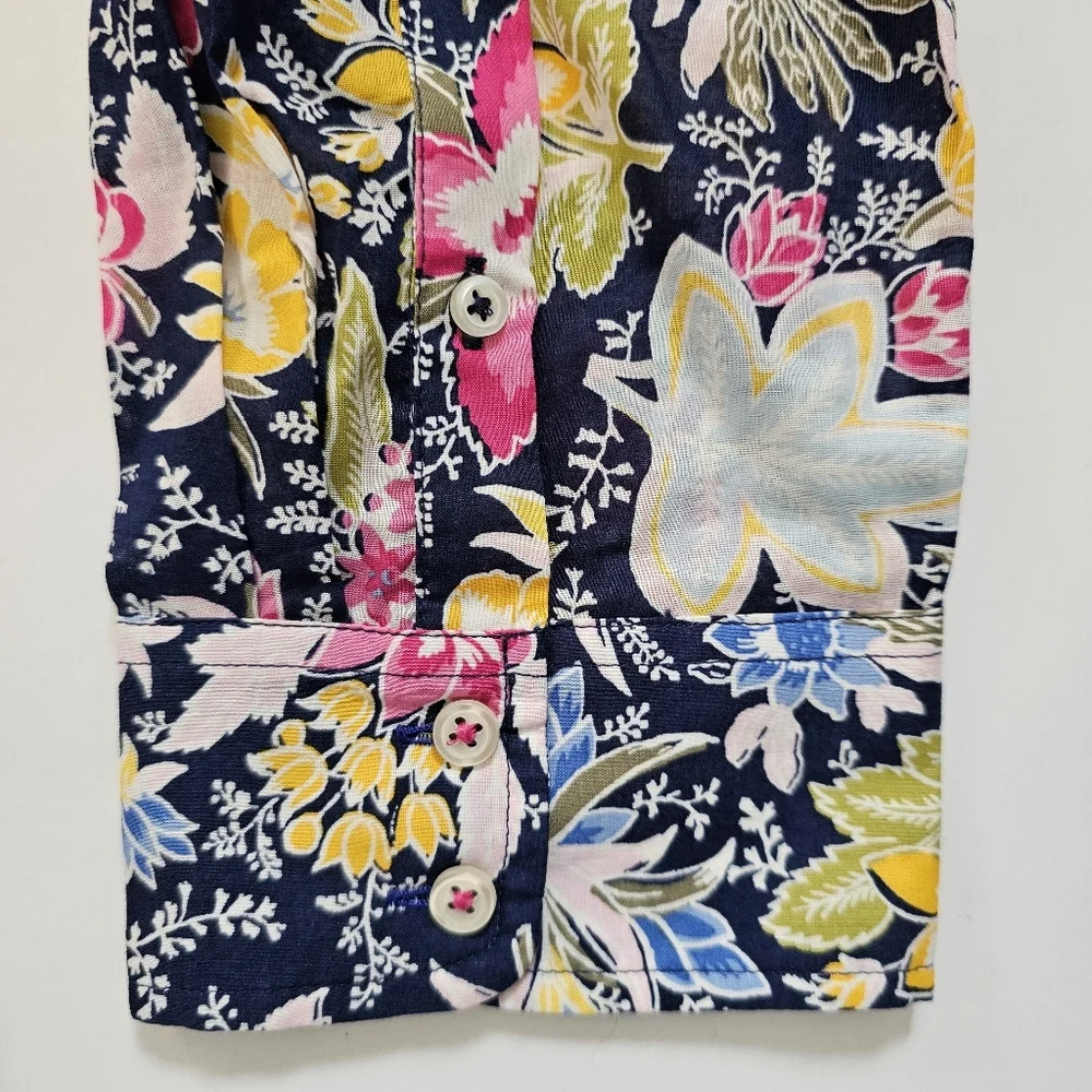 Talbots Cotton button front shirt Lush Garden size XL - Picture 5 of 7